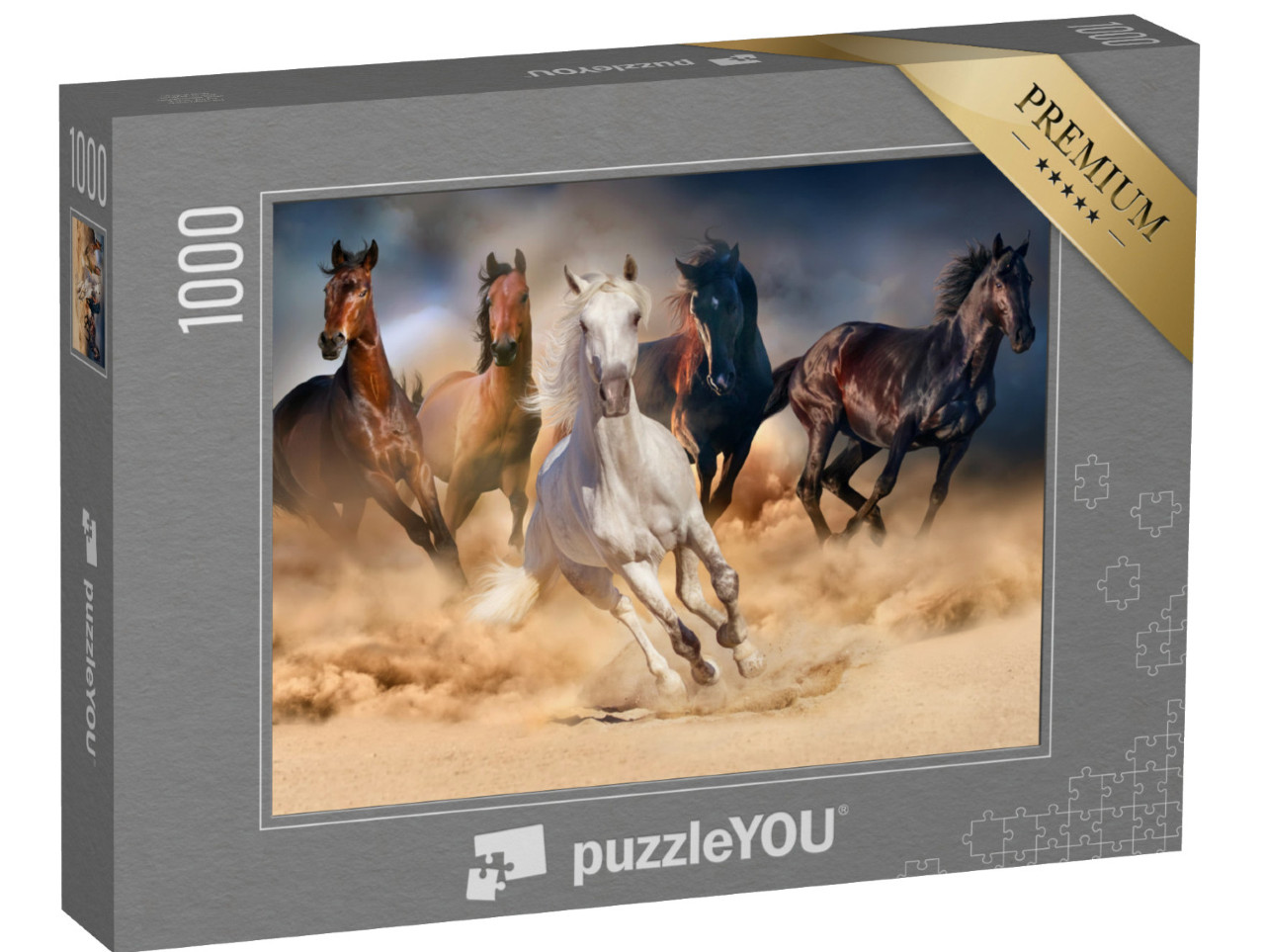 puzzle 1000 dílků „Divoké krásky: Silní koně v cvalu“