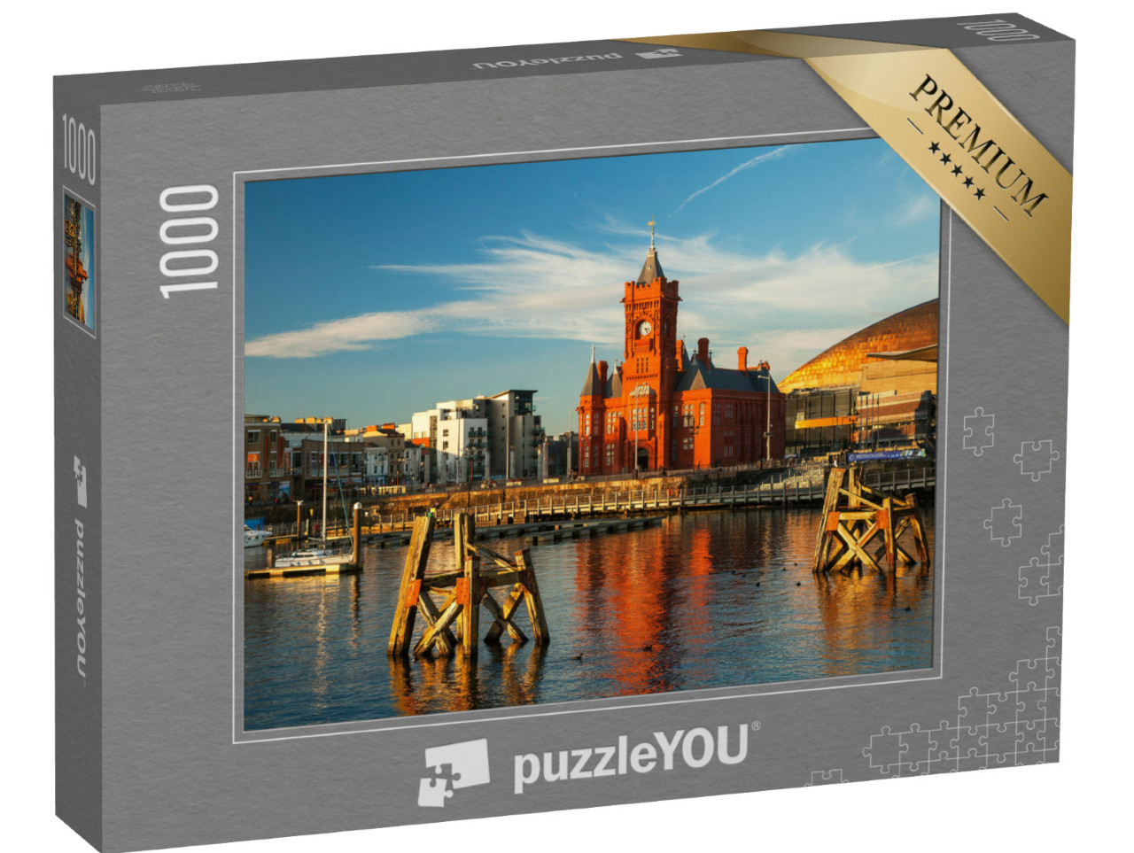 puzzle 1000 dílků „Cardiff Bay, Cardiff, Wales, Velká Británie“