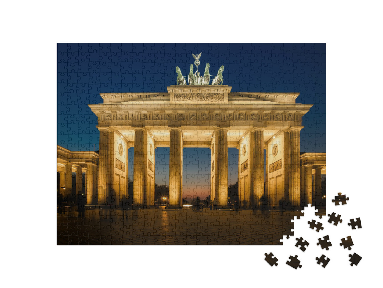 puzzle 500 dílků „Osvětlená Braniborská brána v Berlíně“