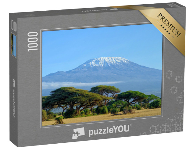 puzzle 1000 dílků „Sníh na vrcholu Kilimandžára v Amboseli, Afrika“