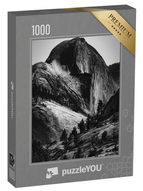 puzzle 1000 dílků „Half Dome v Yosemitském národním parku, černobíle“