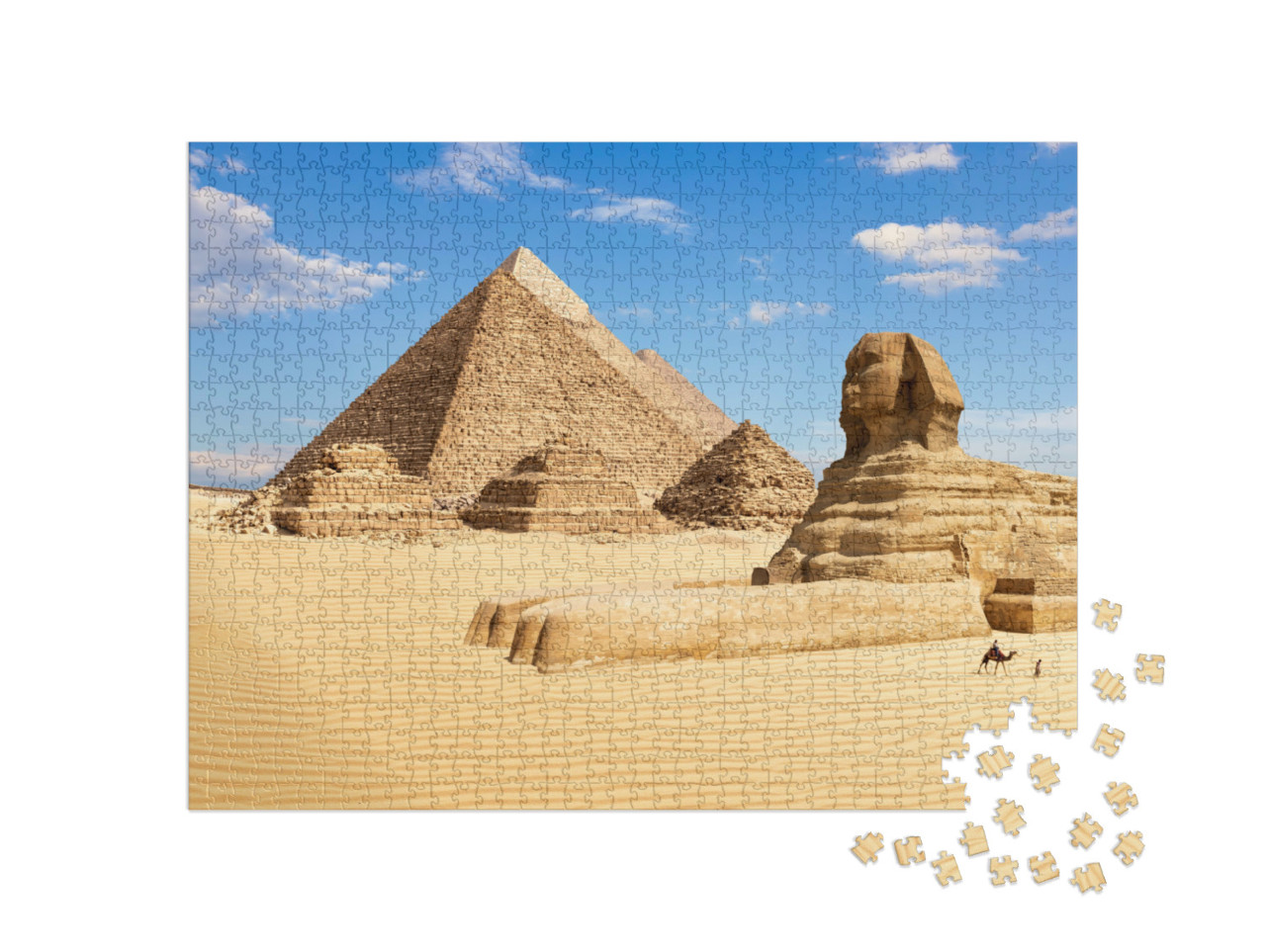 puzzle 1000 dílků „Pyramidy v Gíze a Sfinga, Egypt“