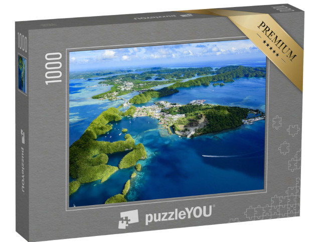 puzzle 1000 dílků „Celkový pohled na ostrov Palau Malakal a Koror“