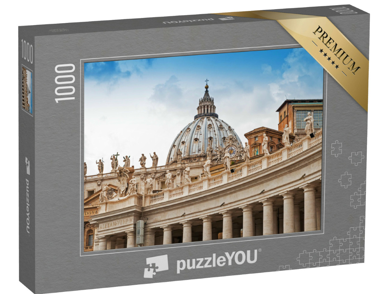 puzzle 1000 dílků „Fragmenty papežské baziliky svatého Petra ve Vatikánu“