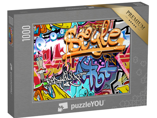 puzzle 1000 dílků „Stěna s graffiti“