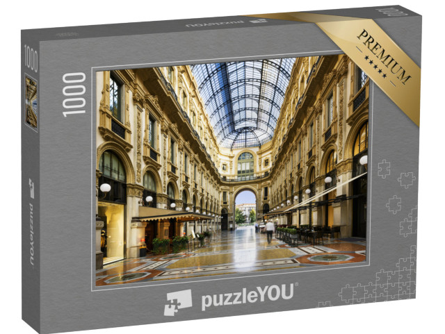 puzzle 1000 dílků „Skleněná kopule Galleria Vittorio Emanuele v Miláně, Itálie“