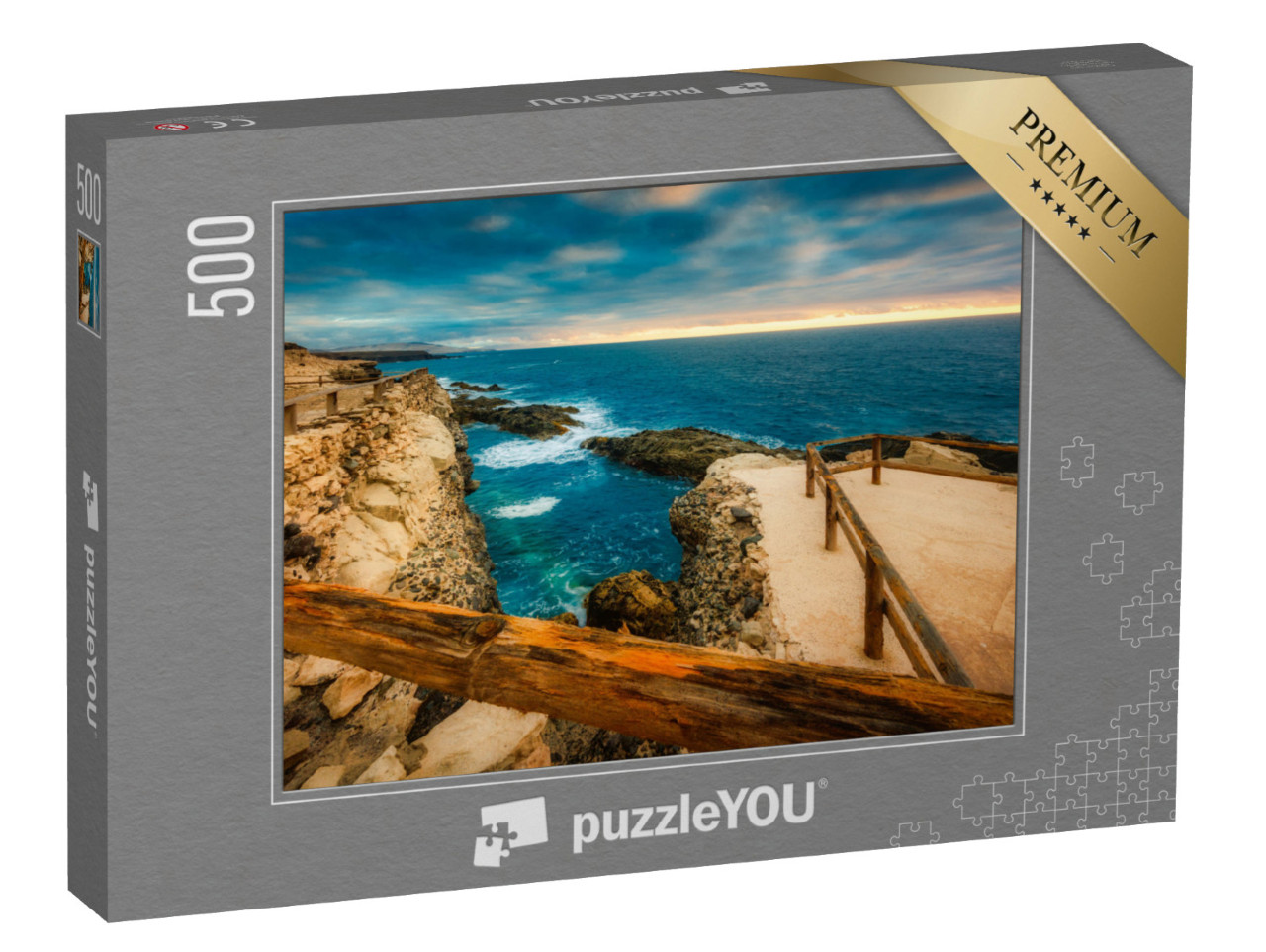 puzzle 500 dílků „Pláž Ajuy Fuerteventura při západu slunce“