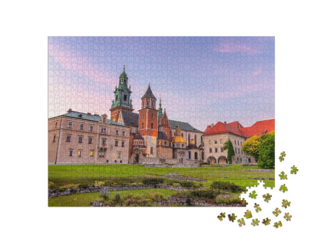 puzzle 1000 dílků „Katedrála svatého Stanislava a Václava, Wawel, Krakov, Polsko“