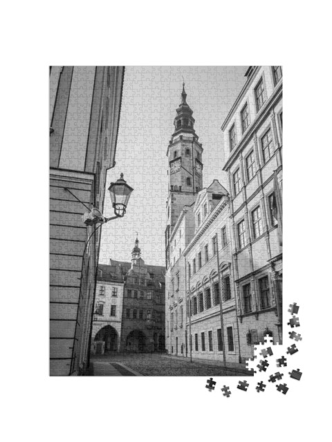 puzzle 1000 dílků „Schonhof, Görlitz, černobíle“