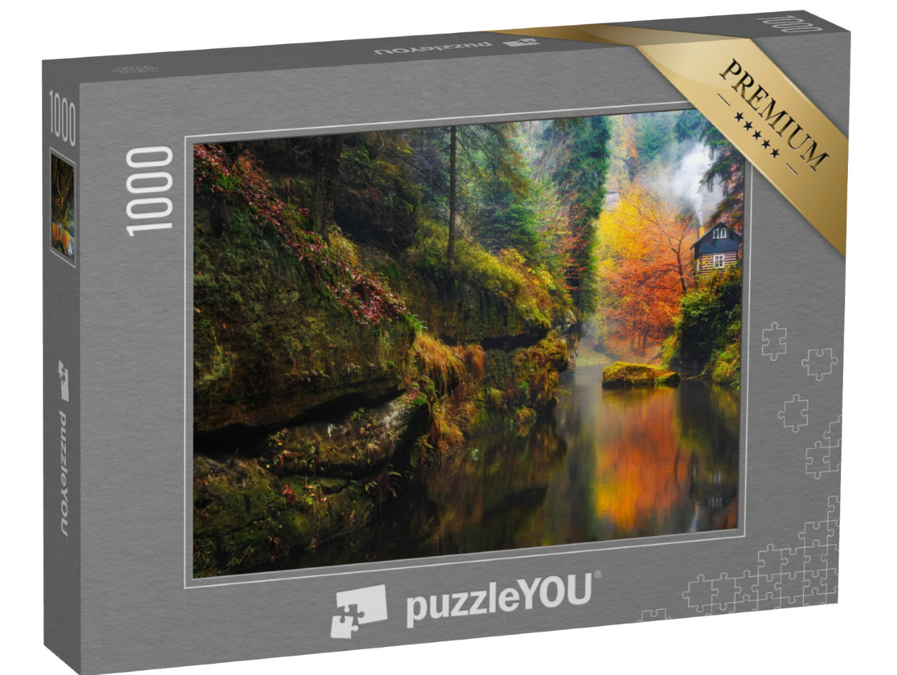 puzzle 1000 dílků „Rokle Kamnitz, Národní park Saské Švýcarsko“