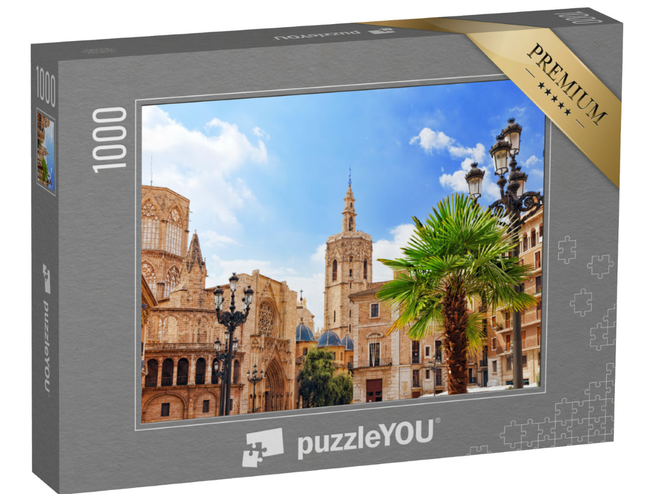 puzzle 1000 dílků „Staré město a katedrála ve Valencii, Španělsko“