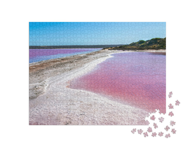 puzzle 1000 dílků „Růžové solné jezero u Gregory v Západní Austrálii“