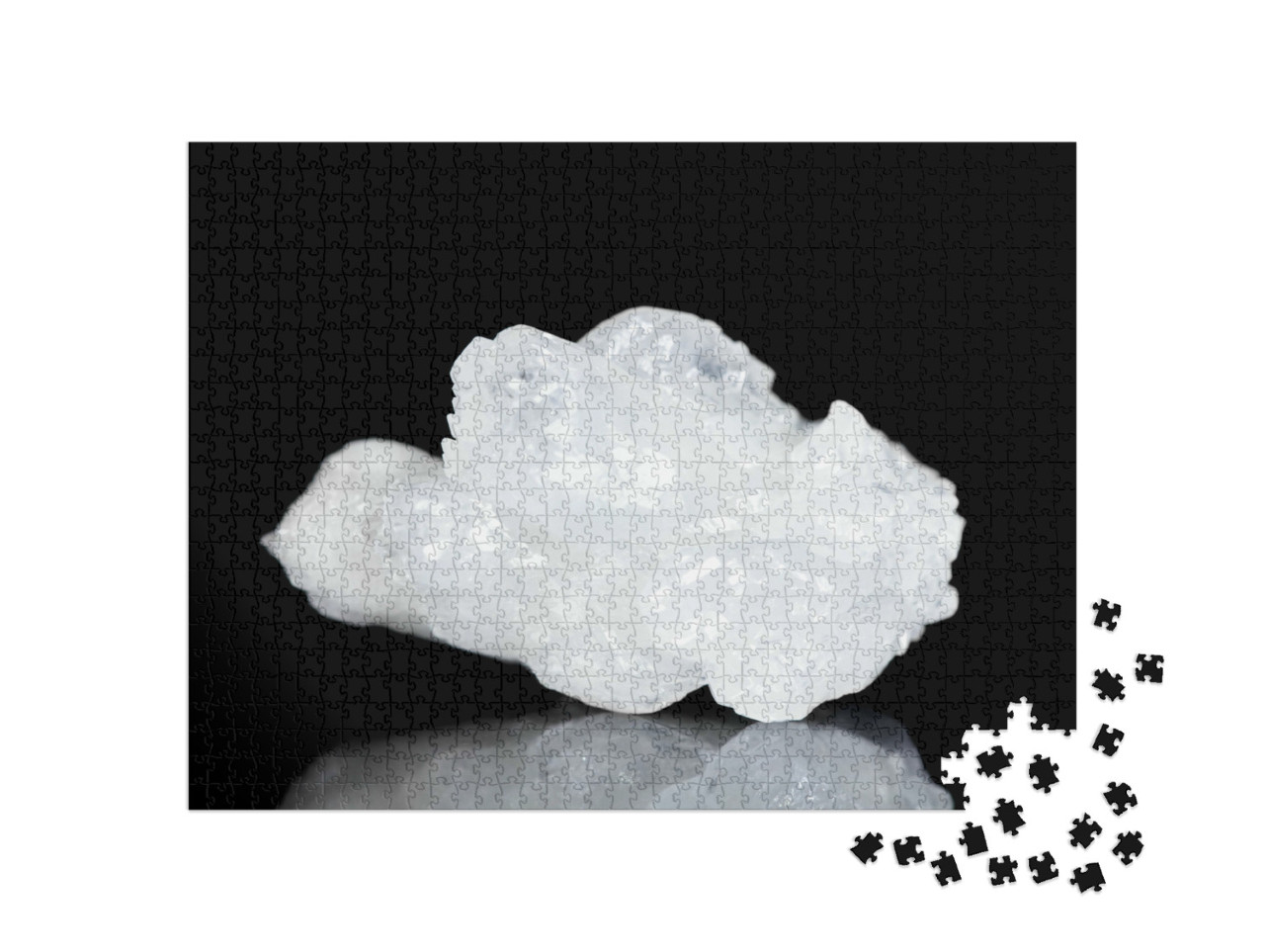 puzzle 1000 dílků „Surová bílá křemenná hornina, mineralogie“