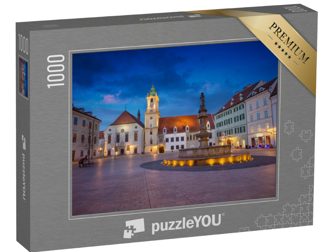 puzzle 1000 dílků „Bratislavská tržnice ve večerních hodinách, Slovensko“