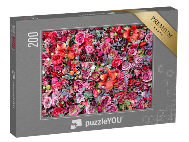 puzzle 200 dílků „Růže a lilie“