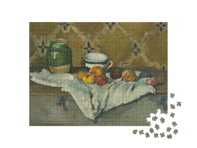 puzzle 1000 dílků „Paul Cézanne - Zátiší se džbánem, pohárem a jablky“