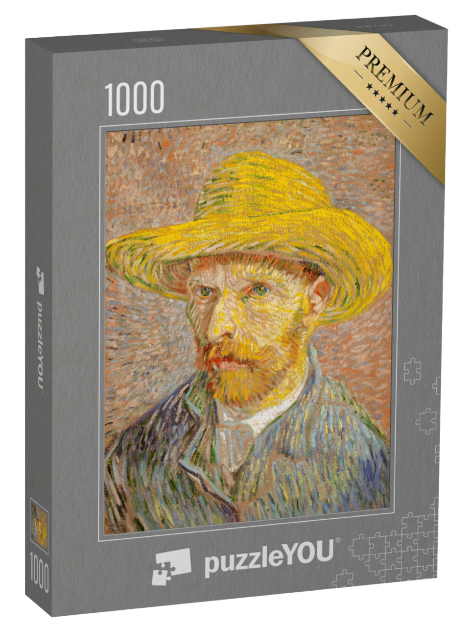 puzzle 1000 dílků „Vincent van Gogh - Autoportrét se slaměným kloboukem“
