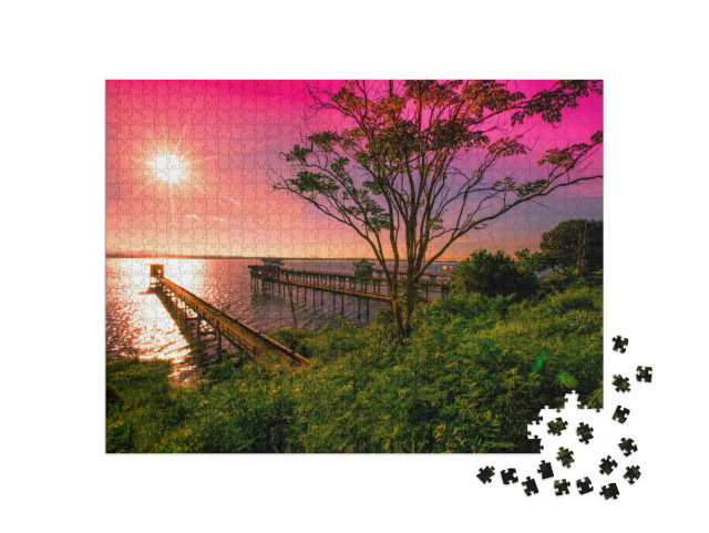 puzzle 1000 dílků „Ranní slunce nad mořem, Jamajka“