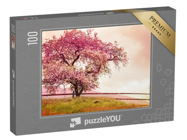 puzzle 100 dílků „Úchvatně krásný kvetoucí strom“