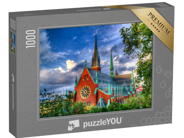 puzzle 1000 dílků „Pohled zvenčí na budovu Oscar Fredriks Kyrka, Göteborg, Švédsko“