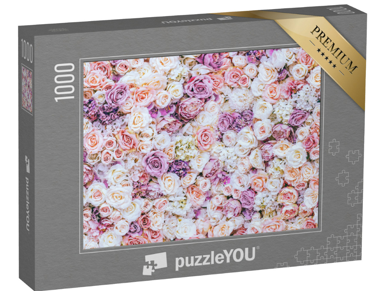 puzzle 1000 dílků „Moře okvětních lístků růží“