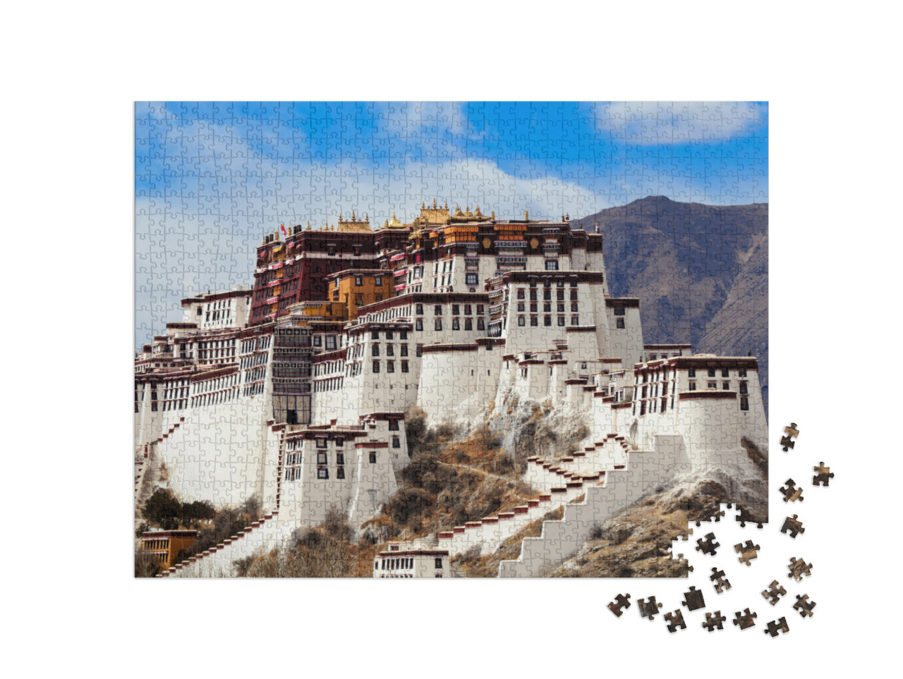 puzzle 1000 dílků „Působivý palác Potala v Tibetu“