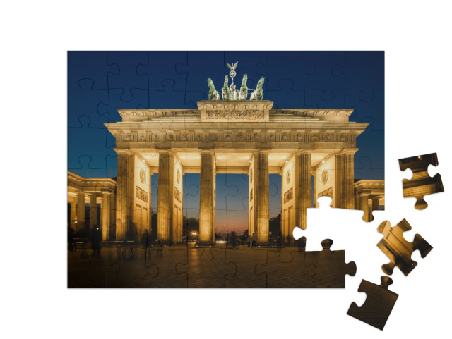 puzzle 48 dílků „Osvětlená Braniborská brána v Berlíně“