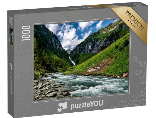 puzzle 1000 dílků „Vodopády Umbaltal v Národním parku Vysoké Taury“