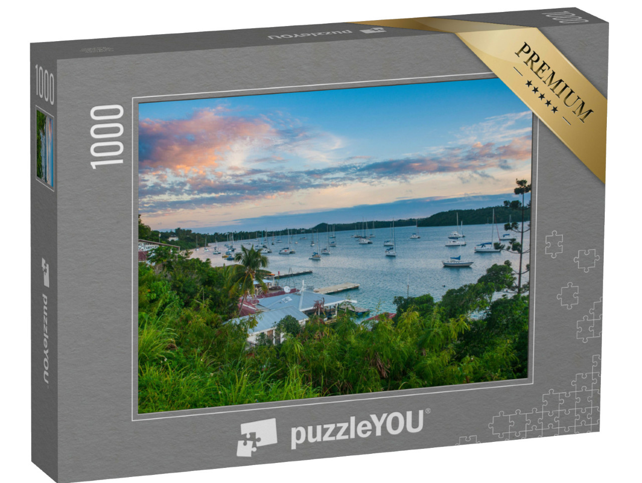 puzzle 1000 dílků „Zátoka Neiafu po západu slunce, ostrovy Vava'u, Tonga, jižní Pacifik“