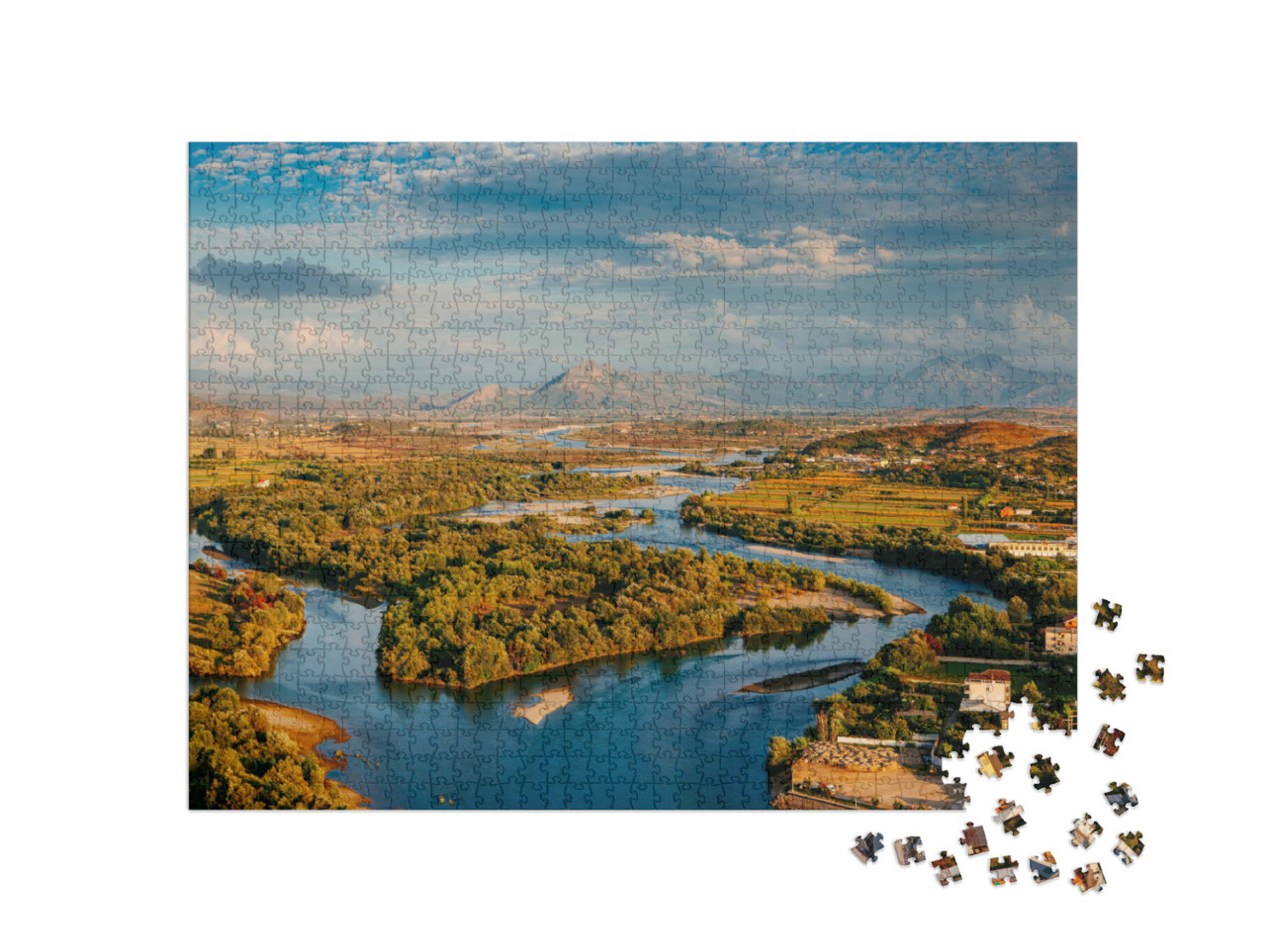 puzzle 1000 dílků „Řeka v Albánii“