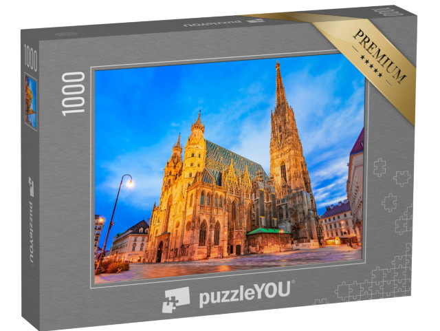 puzzle 1000 dílků „Vídeň, Rakousko: Katedrála svatého Štěpána, brzy ráno“