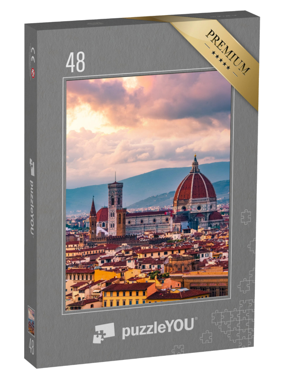 puzzle 48 dílků „Západ slunce nad Florencií v Itálii“