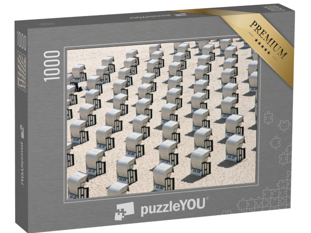 puzzle 1000 dílků „Lehátka na pláži u Baltského moře v Německu“