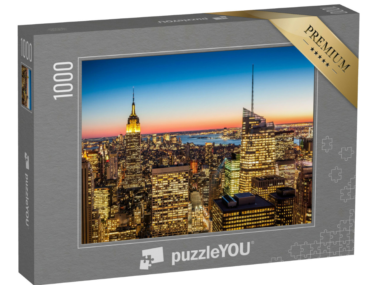 puzzle 1000 dílků „Světelné moře v New Yorku, USA“