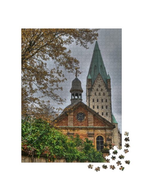 puzzle 1000 dílků „Město Paderborn a řeka Pader“