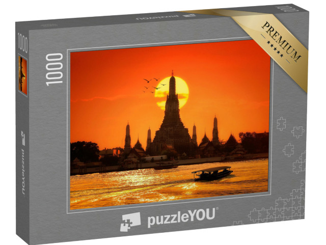 puzzle 1000 dílků „Wat Arun při západu slunce v Bangkoku, Thajsko“