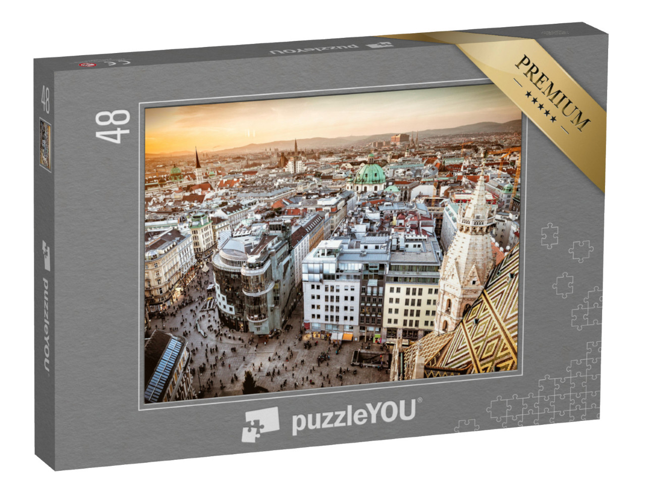 puzzle 48 dílků „Vídeň při západu slunce, Rakousko“
