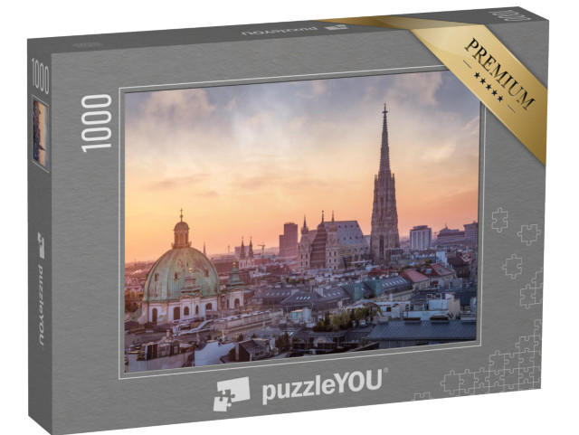 puzzle 1000 dílků „Panorama Vídně s katedrálou svatého Štěpána, Rakousko“