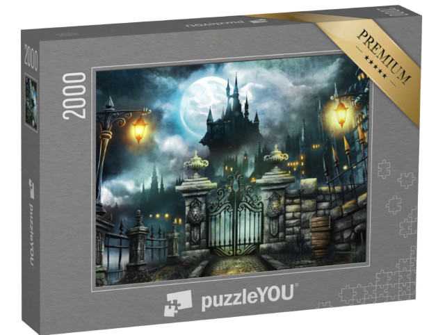 puzzle 2000 dílků „Halloweenský hrad“