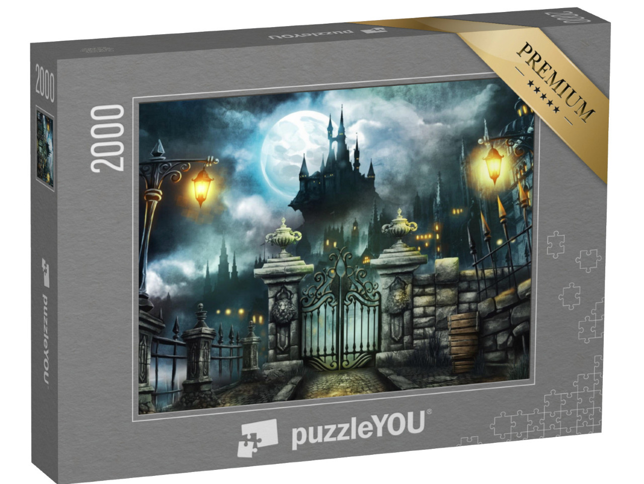 puzzle 2000 dílků „Halloweenský hrad“