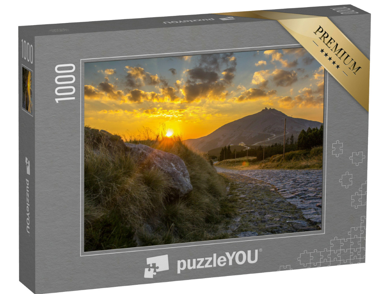 puzzle 1000 dílků „Sněžka východ slunce, Krkonoše, Česká republika“
