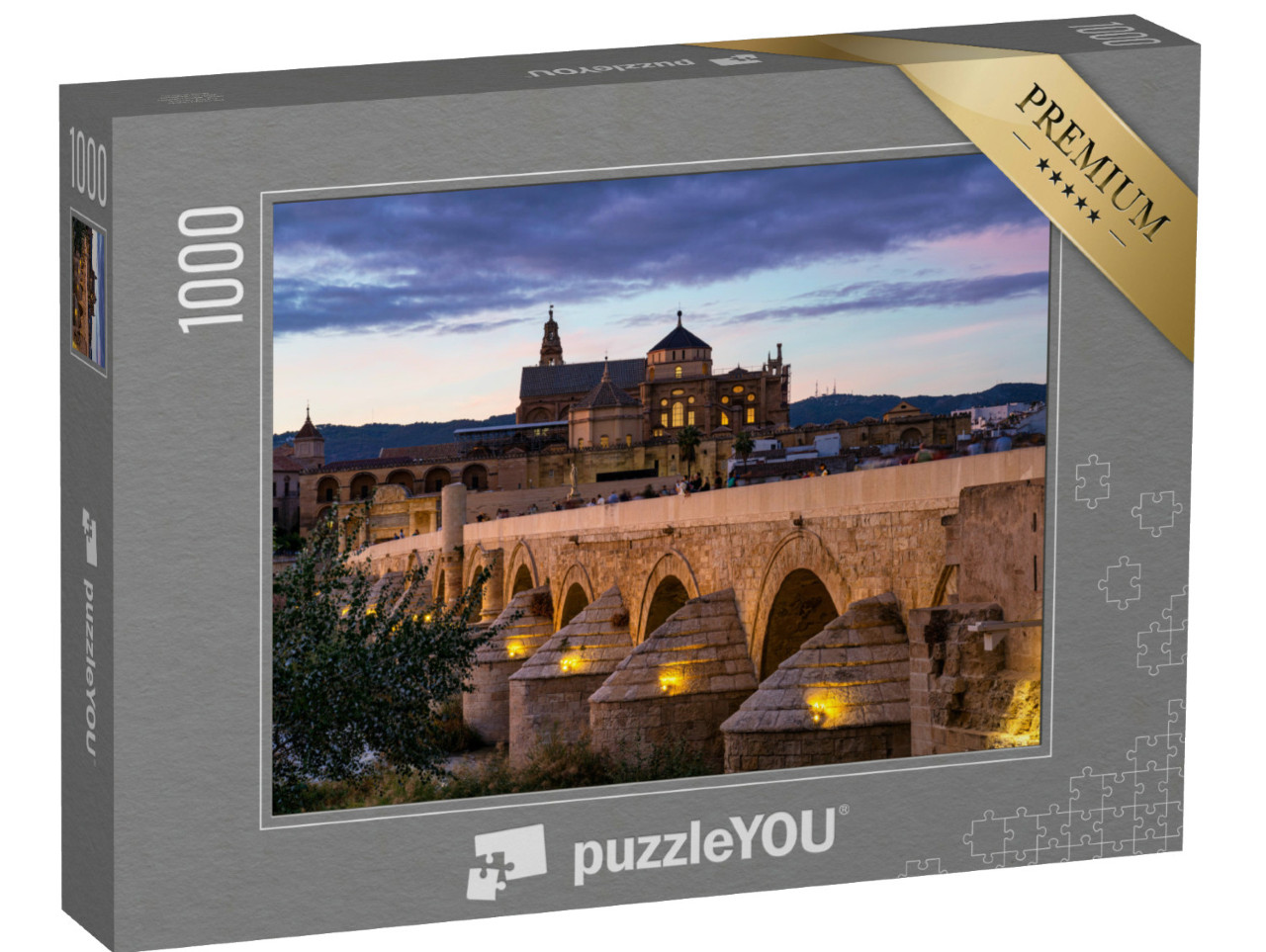 puzzle 1000 dílků „Mezquita a Puente Romano v noci, Córdoba, Andalusie“