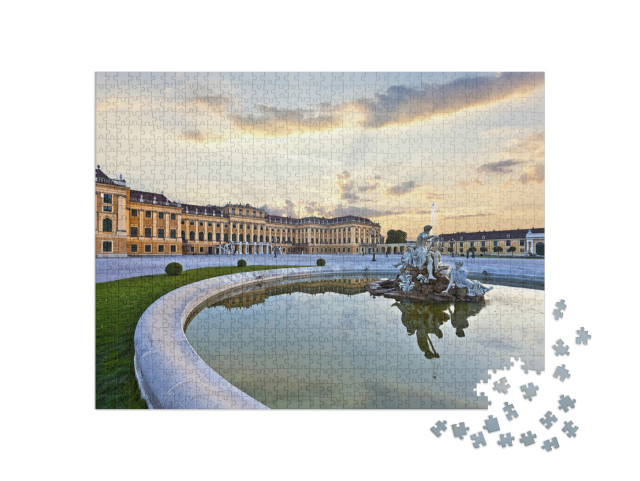 puzzle 1000 dílků „Průčelí zámku Schönbrunn ve Vídni“