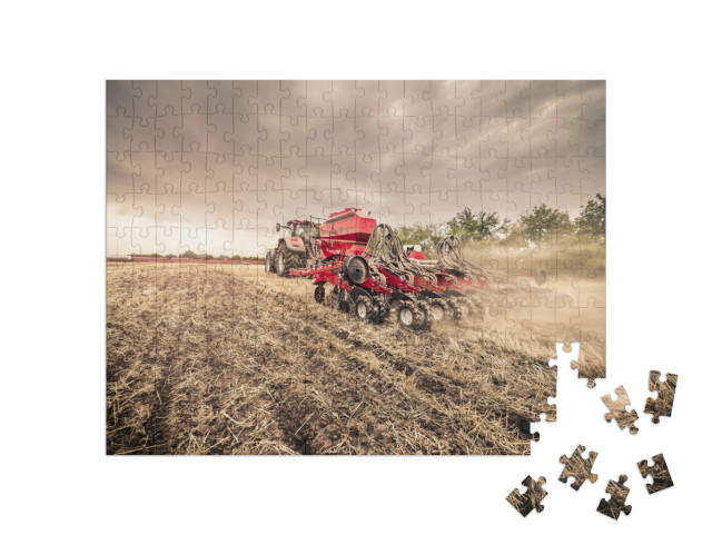 puzzle 200 dílků „Výsev bezprostředně po sklizni“