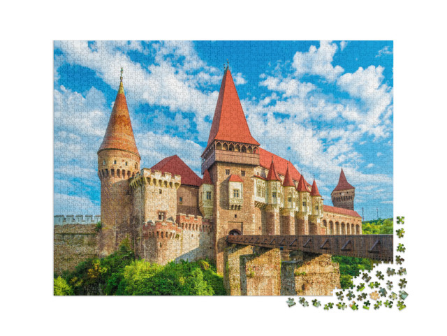 puzzle 2000 dílků „Středověký hrad Hunyad Corvin, město Hunedoara, Rumunsko“