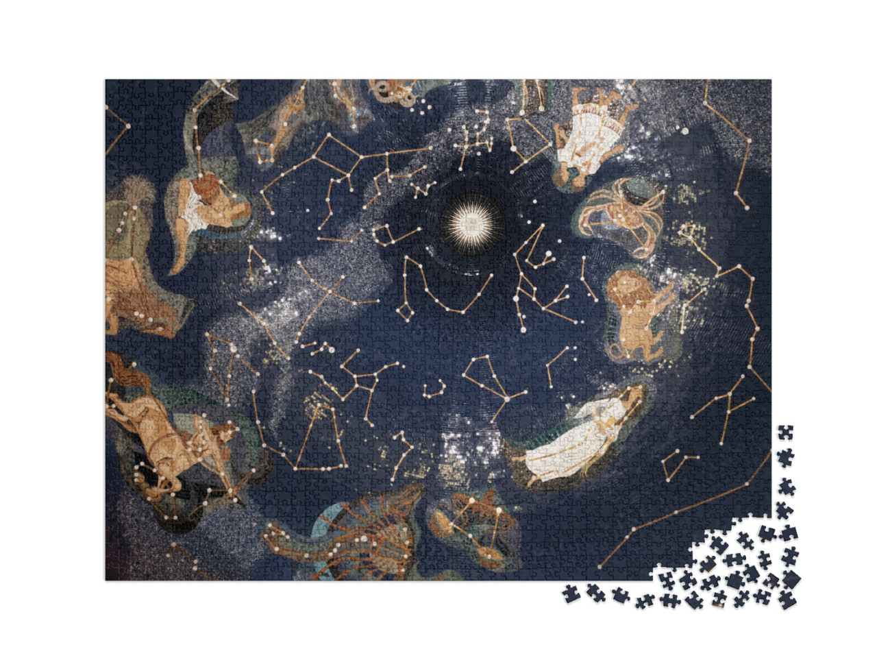 puzzle 2000 dílků „Mapa hvězd se souhvězdími“