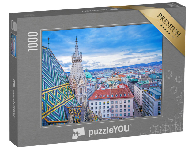 puzzle 1000 dílků „Pohled na Vídeň z výšky, Rakousko“