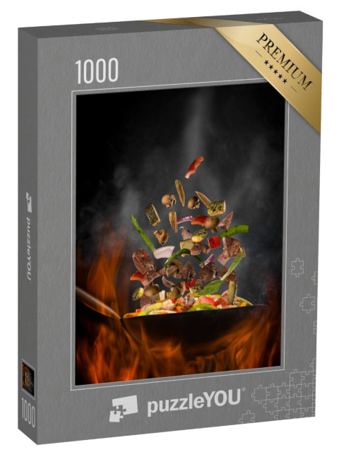 puzzle 1000 dílků „Wok s hovězí svíčkovou“