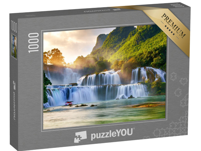 puzzle 1000 dílků „Letecký pohled na vodopád Ban Gioc, Cao Bang, Vietnam“