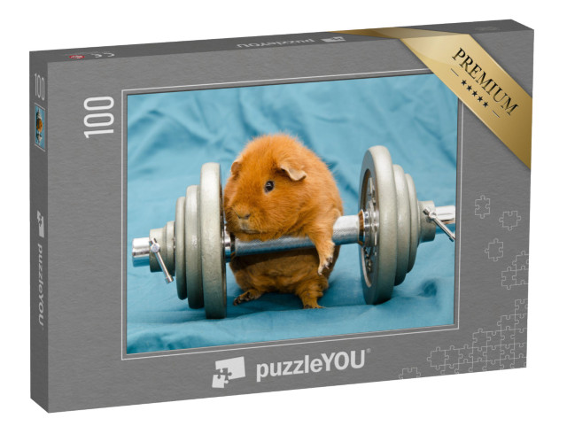 puzzle 100 dílků „Malinké morče na obří čince“